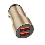 Automobilinis įkroviklis 12-24V 2xUSB 12W auksinis (gold) Borofone BZ19